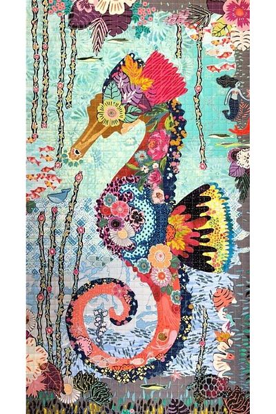 MARCEL SANAT Colorful Seahorse Marcel Art Diamond Mosaic Painting 41x76cm