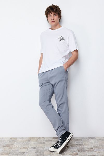 Trendyol Collection Γκρι ελαστικό Jogger μέσης TMNSS24JE00007