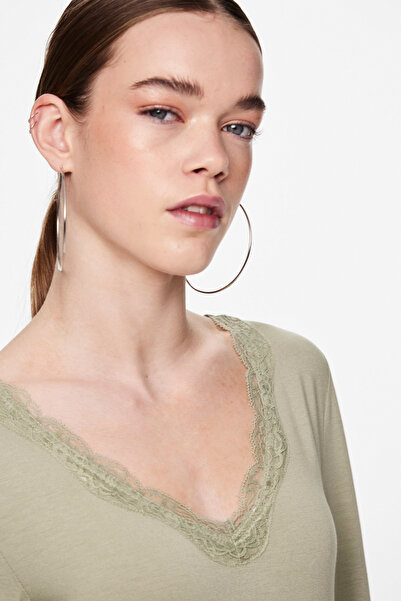 PIECES PCBARBERA LS LACE TOP NOOS BC