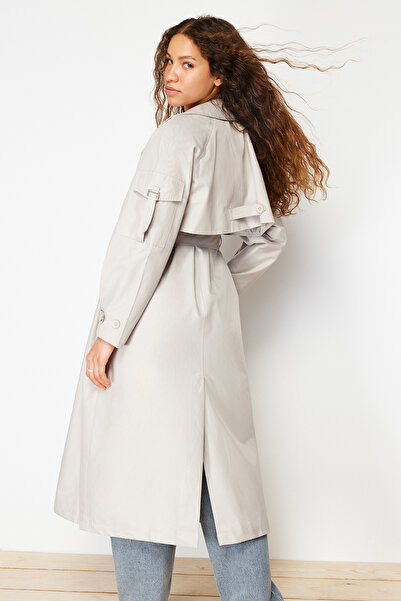 Trendyol Collection Tas Oversize Wide Cut Trenckot TWOSS24TR00018