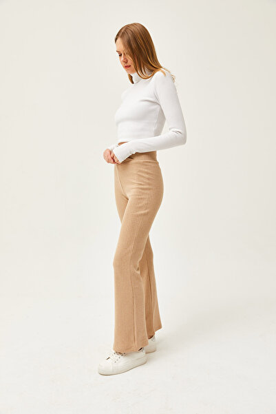 Olalook Women's Stone Cross Band Detailed Raised Spanish Tights TYT-19000084