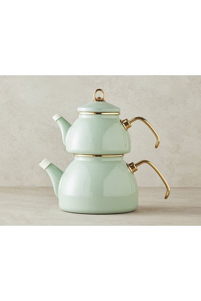 English Home Perro Enamel - Teapot Light Mint Cut