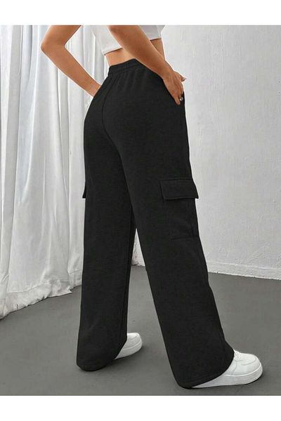 FAVORİST Αθλητικό αθλητικό παντελόνι Cargo Pocket Loose Lace Up με ελαστικό φερμουάρ στο πόδι