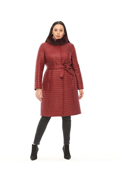 Cristina dlouhý kabát s kožešinou