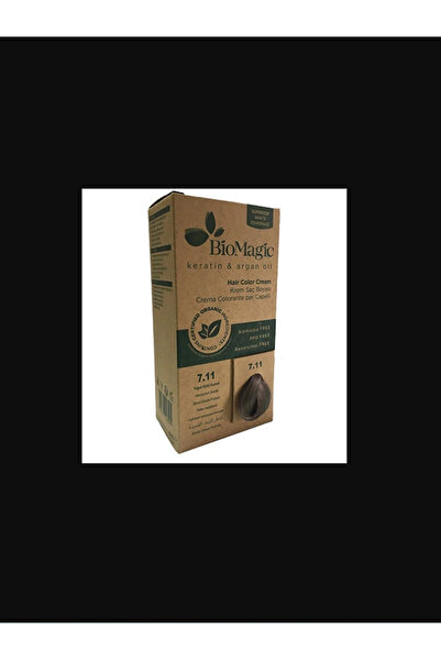 BIOMAGIC 7.11 Yoğun Küllü Kumral Bitkisel Yağlı Saç Boyası,,ORGANİKBOYA2404