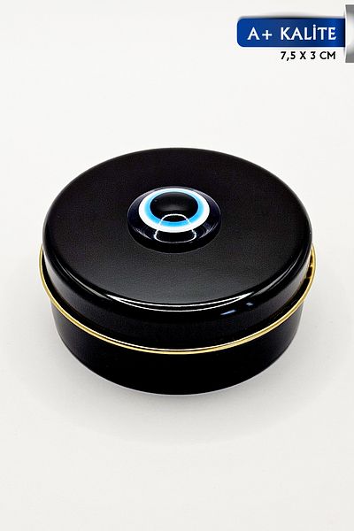 FANTASTİK SANAT ATÖLYESİ Metal Tin Decorative Candle Soap Jewelry Accessory Storage Box - 7.5 Cm x 3 Cm