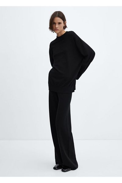MANGO Woman Wide Leg Knitwear Trousers