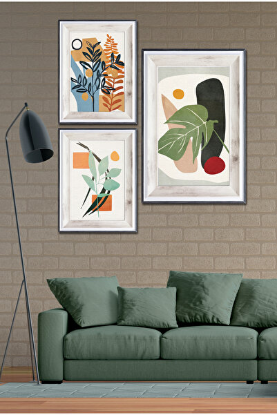 Cadran Parçalı Çerçeve Görünümlü Mdf Tablo Seti DNS