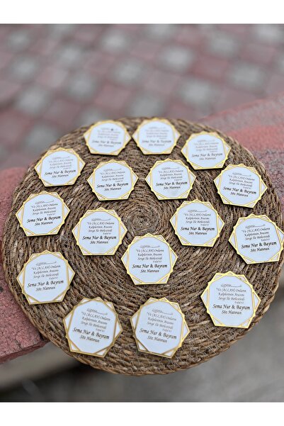 Modayna Ayetli Söz Nişan Nikah Magneti mıknatıslı (20Adet )