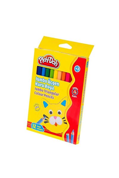 Play Doh Playdoh Kuru Boya Jumbo Üçgen 12 Renk