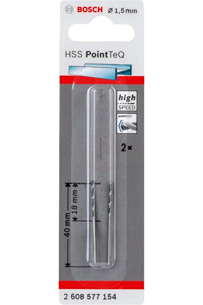 Bosch Metal Matkap Ucu Hss Pointteq (DIN 338) 1,5 Mm (2 ADET) - 2608577154