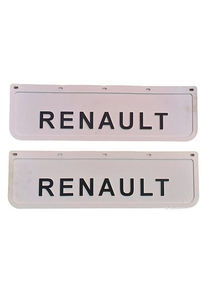 POLATLI OTO AKSESUAR Renoult Written White Mudguard Compatible (2 Pieces) Size: 60x18 VOLVOB