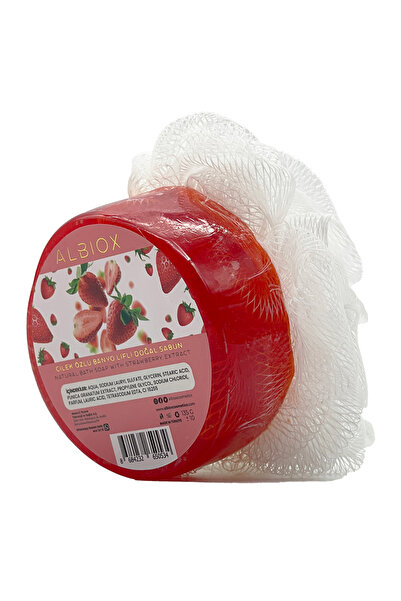 Doğal Banyo Lifli Çilek Özlü Sabun 135 Gr