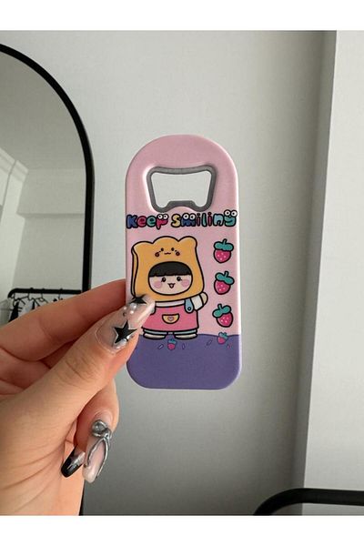 Planet Butik Sanrio Kawaii Cinnamoroll Keep Smiling Magnetic Bottle Cap Gift Opener - Kpop Y2K