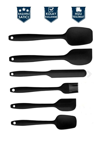 Cocina Grande 6-Piece Fireproof and Non-Stick Kitchen Set - Pastry, Silicone, Egg Brush, Spoon, Knife and Spatula