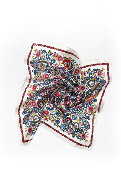 CASHMERE AND SİLK MAWLANA 100% Silk Scarf (50*50)