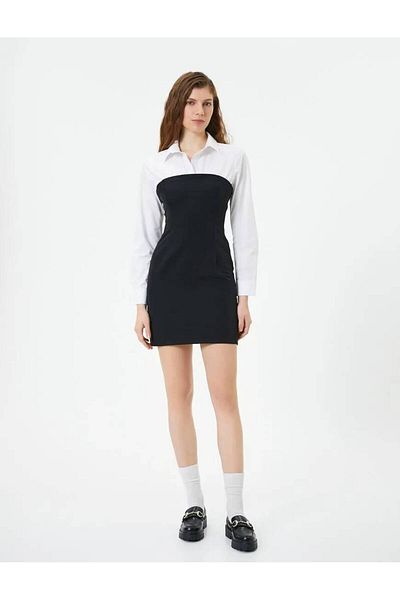 Koton 4sal80092ıw Γυναικείο Φόρεμα Μαύρο