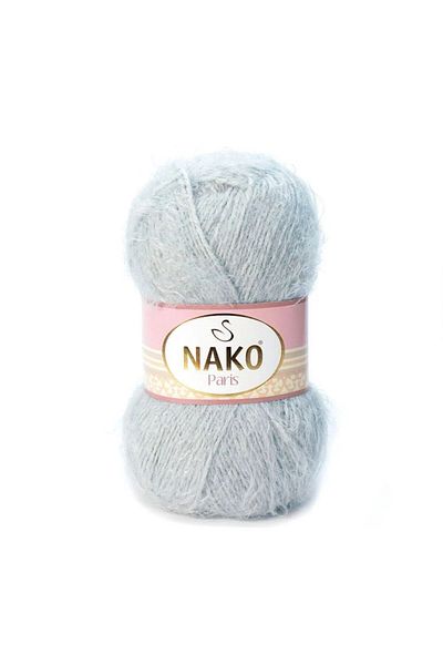 NAKO Paris Light Grey 10914 Μαλακό Φτερωτό Πλεκτό Νήμα 100γρ |   1 τεμάχιο