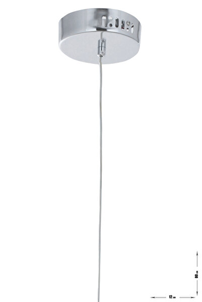 Avizemoda Torino Tekli Ledli Modern Lüks Sarkıt Avize (3 RENK LED; SARI - BEYAZ - GÜN İŞIĞI) - Krom