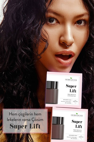 Herbaderm Super Lift Sıkılaştırıcı, Mavi Işık Koruma Phyto-retinol Bakuchiol Nemlendirici Krem