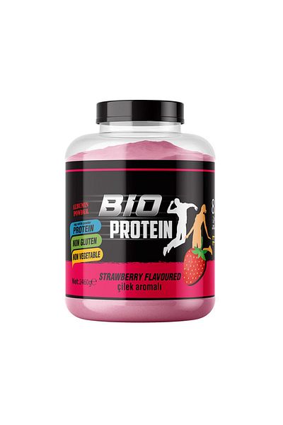 BioProtein Strawberry Flavored Egg White Protein Powder Egg White Powder 2460 Gr