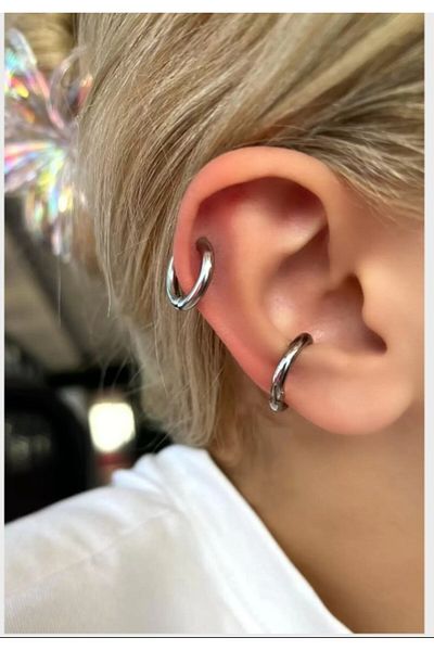 Aylish Bijuteri UNISEX RING COMPRESSION ADJUSTABLE EARRING
