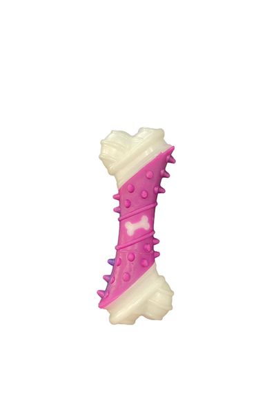 Glipet 17cm Purple Bone Patterned Dental Coat and Dog Toy