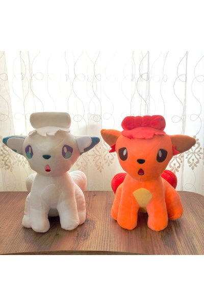 Takara Tomy لعبة فولبيكس فاير آند آيس 2 قطعة بوكيمون قطيفة مقاس 23 سم