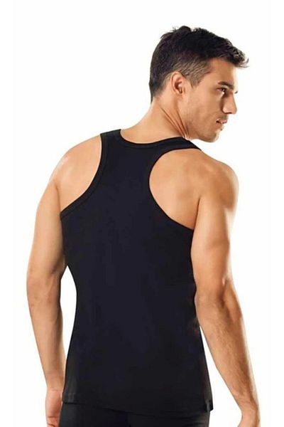 Ceylanoğlu Men's Rib Sports Tank - 100% cotton Series