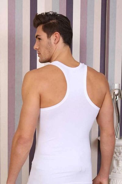 Ceylanoğlu Men's Rib Sports Tank - 100% cotton Series