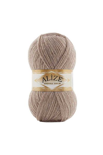 Alize Angora Goal Knitting Yarn 461 Ανοιχτό Καφέ 100 Γρ. Μονό
