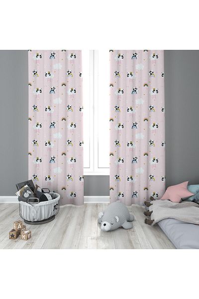 Evmila Children's Room Patterned Background Curtain