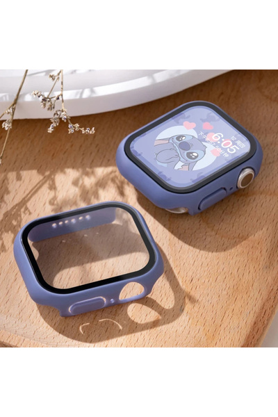 PSGT Apple Için Temperli Cam + Kapak Izle Vaka 44MM Ekran Koruyucu Apple Izle...