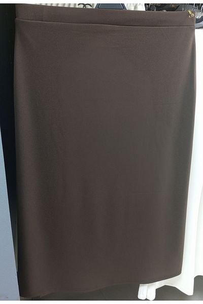 AKŞEN GİYİM Large Size Suitable for Hijab Transverse Lycra Scuba Crepe Fabric Pencil Skirt