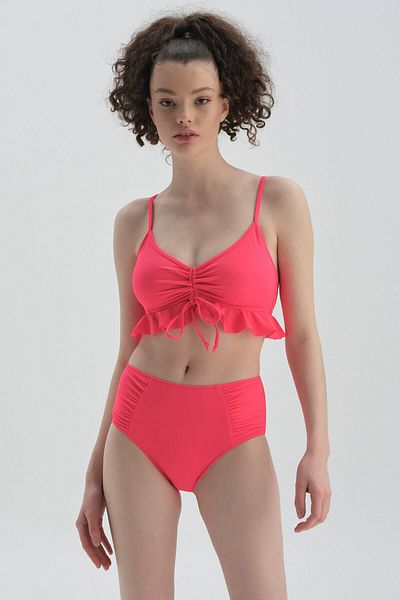 Dagi Enges Korsett-Bikinioberteil in Neon-Fuchsia
