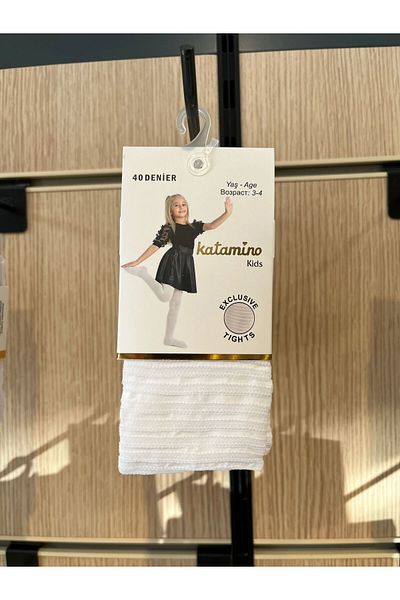 Katamino момичешки детски чорапогащник тънък 40 дение раиран модел