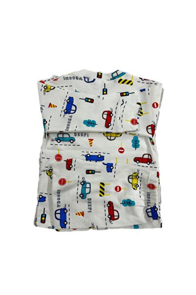 ÖZLEM BEBE 1-12 Yaş Car Desenli Pamuklu Pijama Takımı