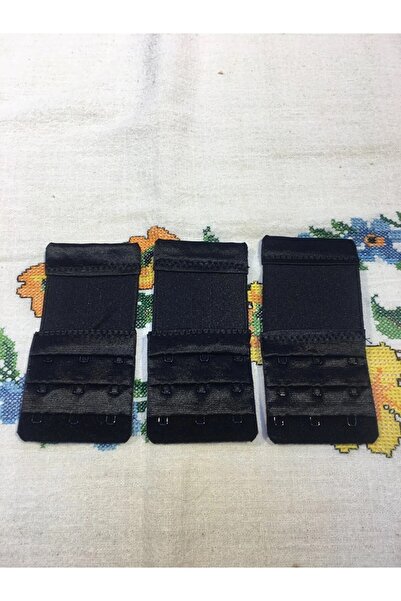 m mlinda Γυναικείο μαύρο Σετ Σουτιέν 3 τεμαχίων με 3 γάντζους Επέκταση κούμπω...