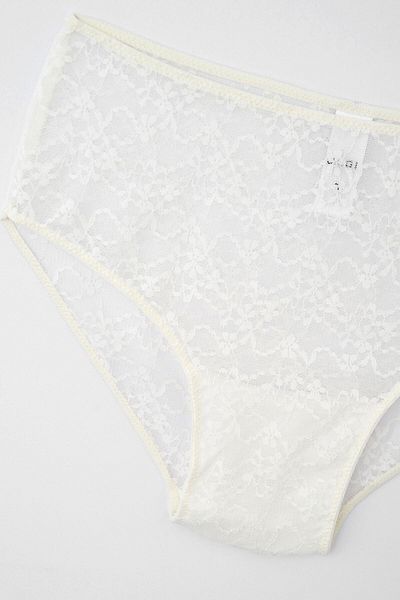 Dagi Ecrufarbener Slip mit hoher Taille