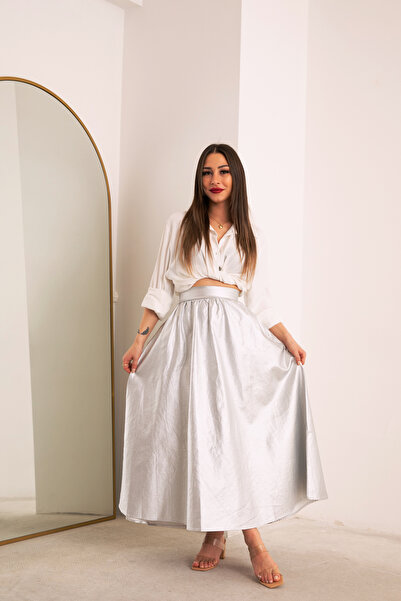 Fiori Ασημί φούστα με ιδιαίτερο σχέδιο