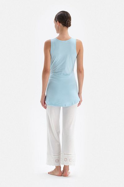 Dagi Tricou de maternitate din bumbac albastru