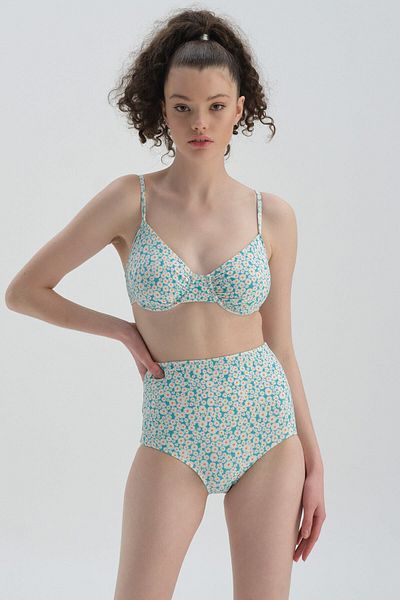 Dagi Aqua Green Ομαλό ψηλόμεσο πάτο μπικίνι