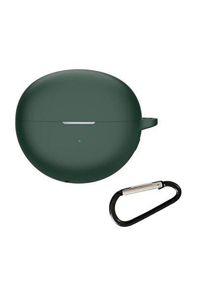 Gpack Huawei FreeClip Kılıf Model Uyumlu Mat Silikon Soft Kancalı SF7 Koyu Yeşil