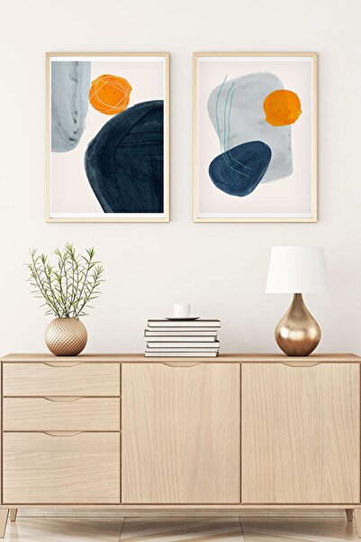 huhuli لوحة تجريدية مؤطرة بالخشب Huhu9