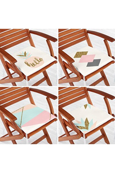 Nish & Royal Set de perne decorative pentru scaune cu fermoar, 4 piese, color...