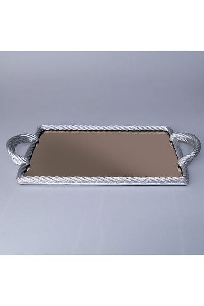 Selim Nexus Mirrored Tray Silver