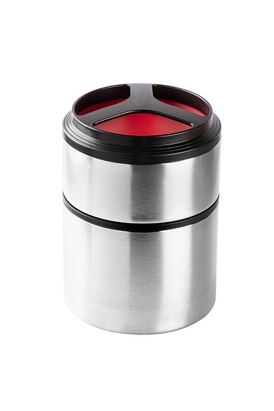 Tantitoni 018-01-TEDEMEI RED 2 PLY STAINLESS STEEL ROUND THERMOS 1.5L