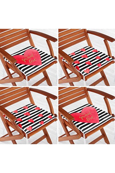 Nish & Royal Set de 4 perne pentru scaun cu fermoar, combinație modernă, desi...