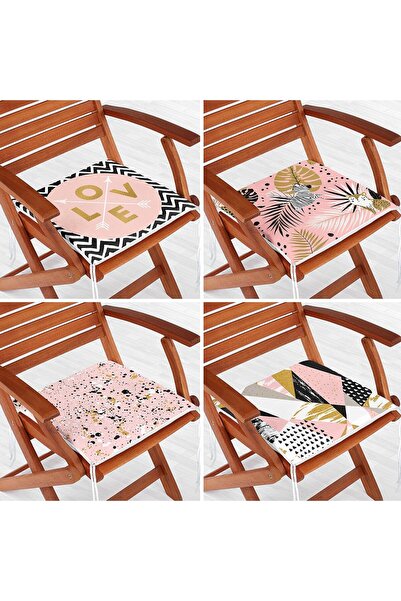 Nish & Royal Set de perne pentru scaune moderne, cu fermoar, cu model de frun...