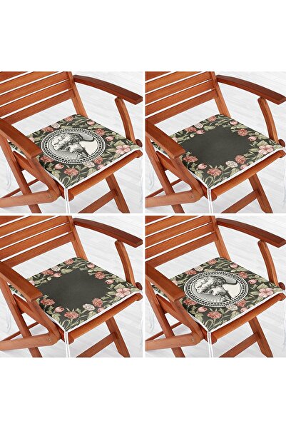 Nish & Royal Set de perne pentru scaune moderne, cu fermoar, cu imprimare dig...